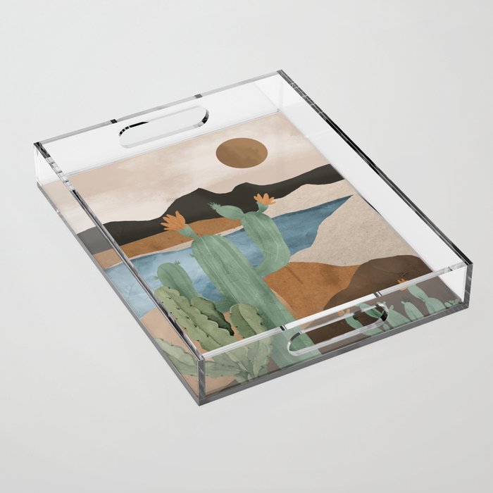Cactus Landscape 2 Acrylic Tray Gallery Image 1