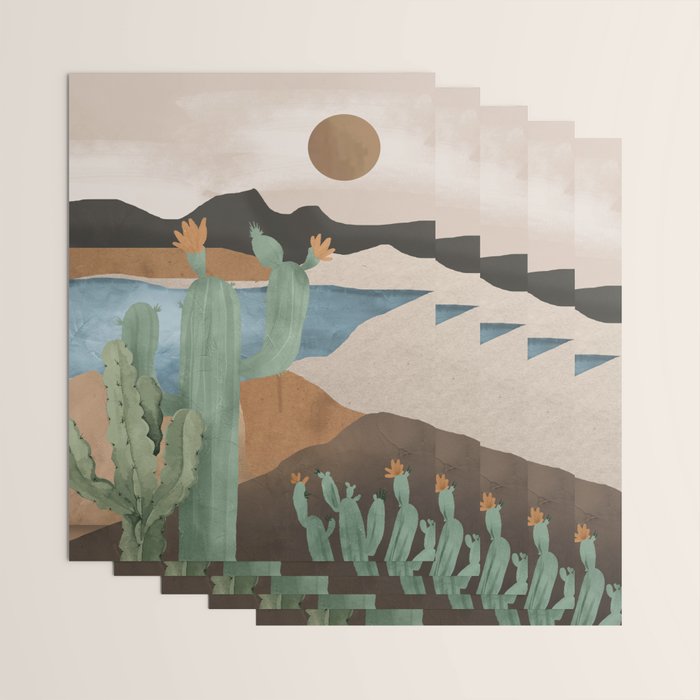 Cactus Landscape 2 Wrapping Paper Gallery Image 3