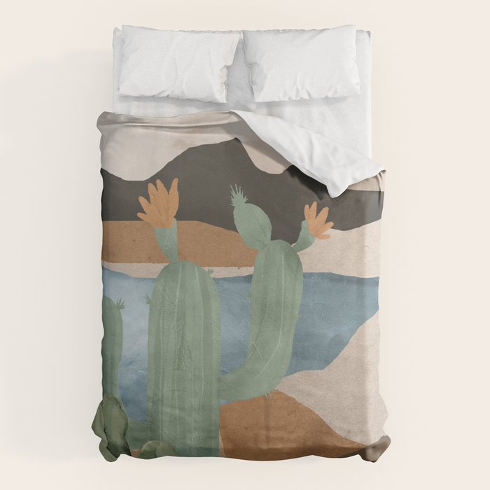 Cactus Landscape 2 Duvet Cover Gallery Image 6