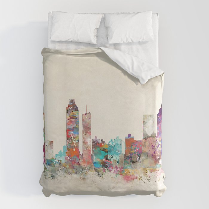 atlanta georgia skyline Duvet Cover Gallery Image 1