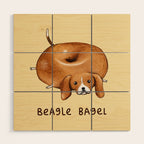 Beagle Bagel Wood Wall Art Gallery Image 1
