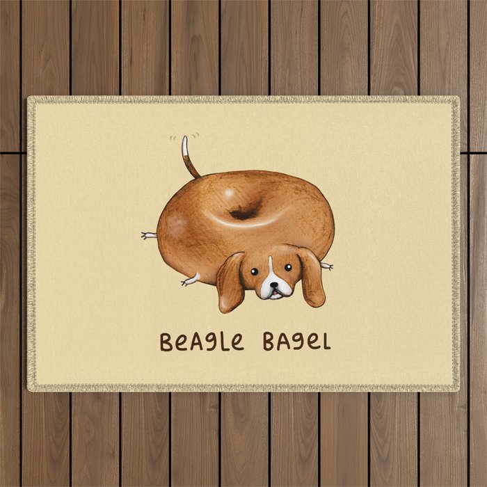 Beagle Bagel Outdoor Rug Gallery Image 1