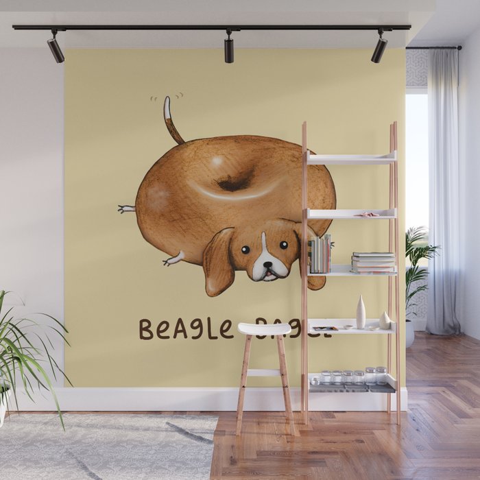 Beagle Bagel Wall Mural Gallery Image 1