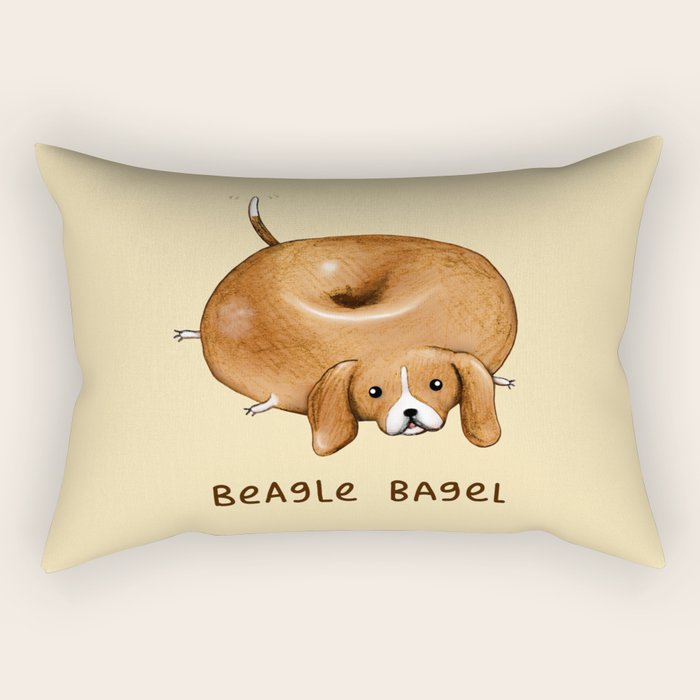 Beagle Bagel Rectangular Pillow Gallery Image 1