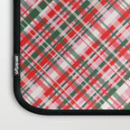 Pink Green and Red Christmas Tartan Plaid Pattern Laptop Sleeve Gallery Image 3