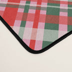 Pink Green and Red Christmas Tartan Plaid Pattern Desk Mat Gallery Image 4