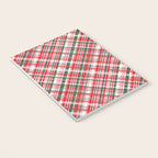 Pink Green and Red Christmas Tartan Plaid Pattern Notebook Gallery Image 3