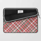 Pink Green and Red Christmas Tartan Plaid Pattern Laptop Sleeve Gallery Image 2