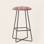 Pink Green and Red Christmas Tartan Plaid Pattern Stool Gallery Image 1