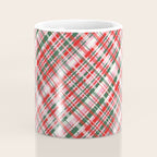 Pink Green and Red Christmas Tartan Plaid Pattern Coffee Mug Gallery Image 4