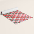 Pink Green and Red Christmas Tartan Plaid Pattern Yoga Mat Gallery Image 2