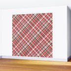 Pink Green and Red Christmas Tartan Plaid Pattern Wall Mural Gallery Image 2