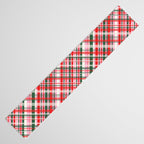 Pink Green and Red Christmas Tartan Plaid Pattern Table Runner Gallery Image 3
