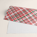 Pink Green and Red Christmas Tartan Plaid Pattern Wrapping Paper Gallery Image 2