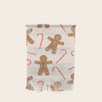 Gingerbread Man + Candy Cane Christmas Pattern Wall Hanging Gallery Image 1