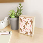 Gingerbread Man + Candy Cane Christmas Pattern Mini Art Print Gallery Image 2