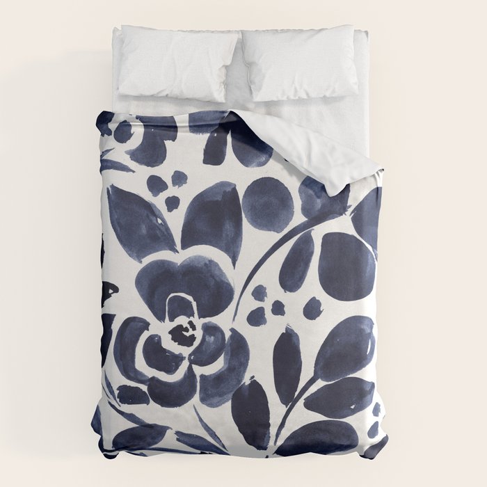 Navy Floral Duvet Cover Gallery Image 6