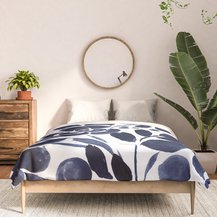 Navy Floral Comforter Gallery Image 3
