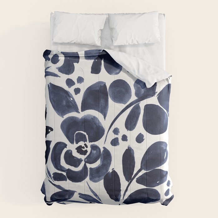 Navy Floral Comforter Gallery Image 6