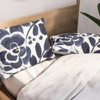 Navy Floral Pillow Sham Gallery Image 2