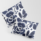 Navy Floral Pillow Sham Gallery Image 3
