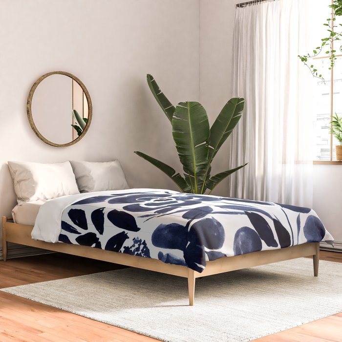 Navy Floral Comforter Gallery Image 2