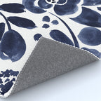 Navy Floral Rug Gallery Image 4