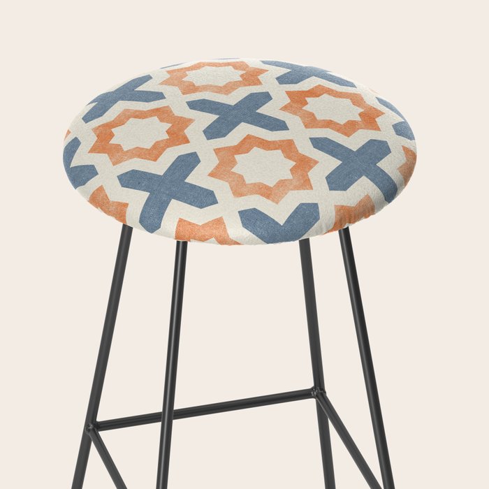 river stars - tangerine and blue Stool Gallery Image 2
