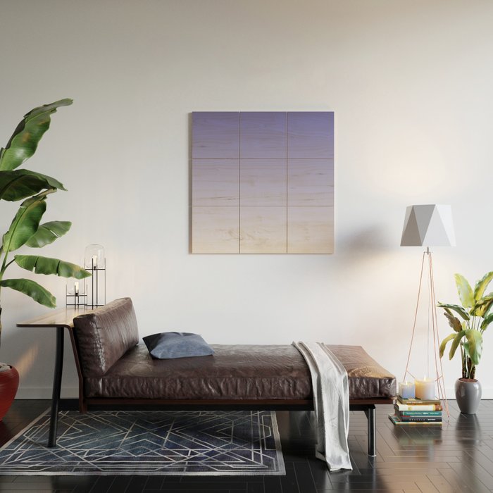 Dreamy Lavender Purple Ombre Gradient Wood Wall Art Gallery Image 2