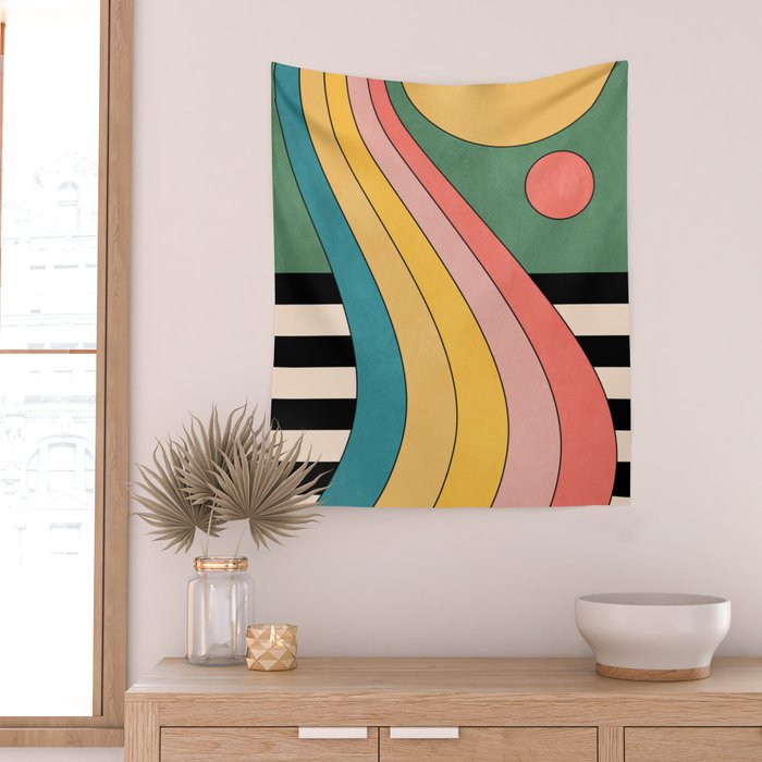 Geometric Abstraction 47 Wall Tapestry Gallery Image 2