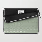 Sage Green and White Minimal Dots Pattern Laptop Sleeve Gallery Image 2