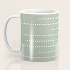 Sage Green and White Minimal Dots Pattern Coffee Mug Gallery Image 3