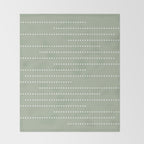 Sage Green and White Minimal Dots Pattern Throw Blanket Gallery Image 2