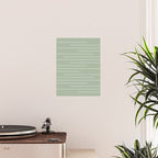 Sage Green and White Minimal Dots Pattern Poster Gallery Image 2