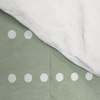 Sage Green and White Minimal Dots Pattern Comforter Gallery Image 4