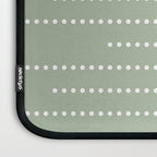 Sage Green and White Minimal Dots Pattern Laptop Sleeve Gallery Image 3