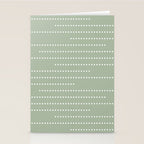 Sage Green and White Minimal Dots Pattern Stationery Card Gallery Image 2