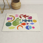 Green Flower Rug Gallery Image 1