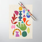 Green Flower Wrapping Paper Gallery Image 1