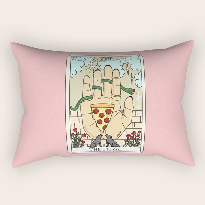 PIZZA READING (LIGHT) Rectangular Pillow Gallery Image 1