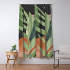 Tropical Leaves 6 Window Curtain Gallery Image 5
