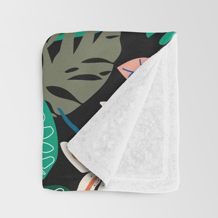 Paradisiacal Nightlife Throw Blanket Gallery Image 3