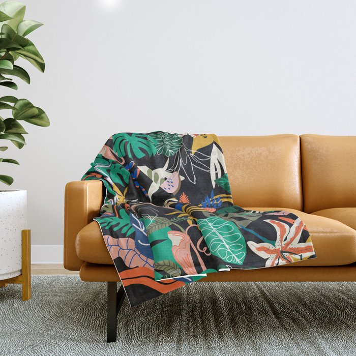 Paradisiacal Nightlife Throw Blanket Gallery Image 1