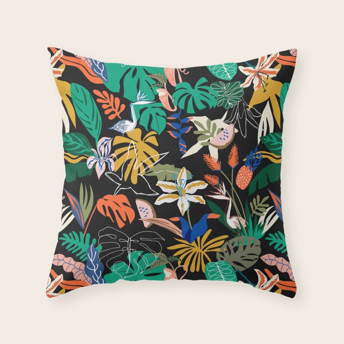 Paradisiacal Nightlife Throw Pillow Gallery Image 6