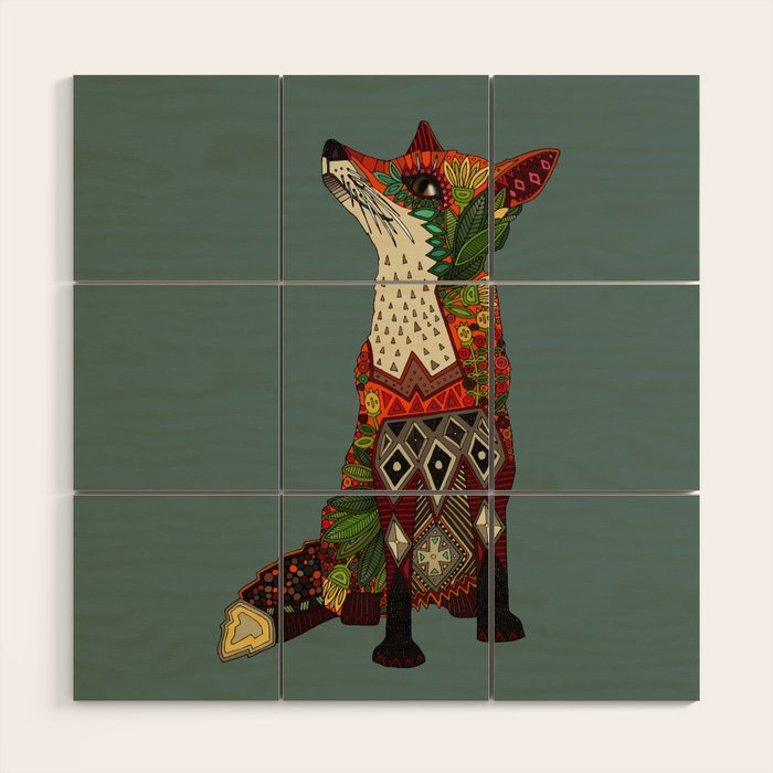 fox love Wood Wall Art Gallery Image 1