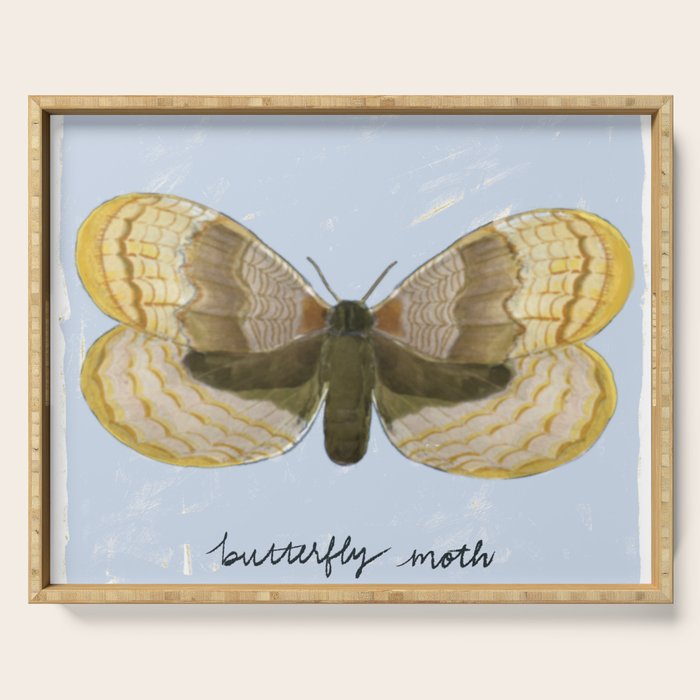 Butterfly Moth on Soft Sky Serving Tray Gallery Image 1