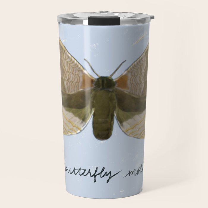 Butterfly Moth on Soft Sky Travel Mug Gallery Image 1