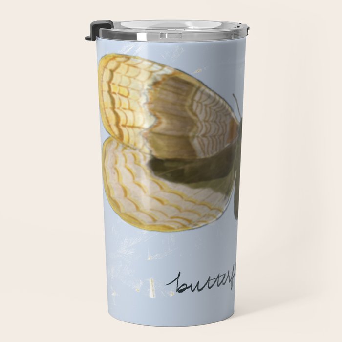 Butterfly Moth on Soft Sky Travel Mug Gallery Image 3