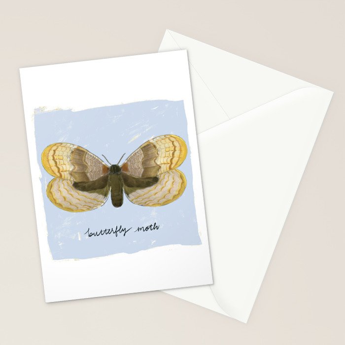 Butterfly Moth on Soft Sky Stationery Card Gallery Image 2