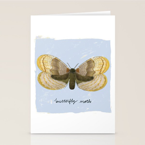 Butterfly Moth on Soft Sky Stationery Card Gallery Image 2